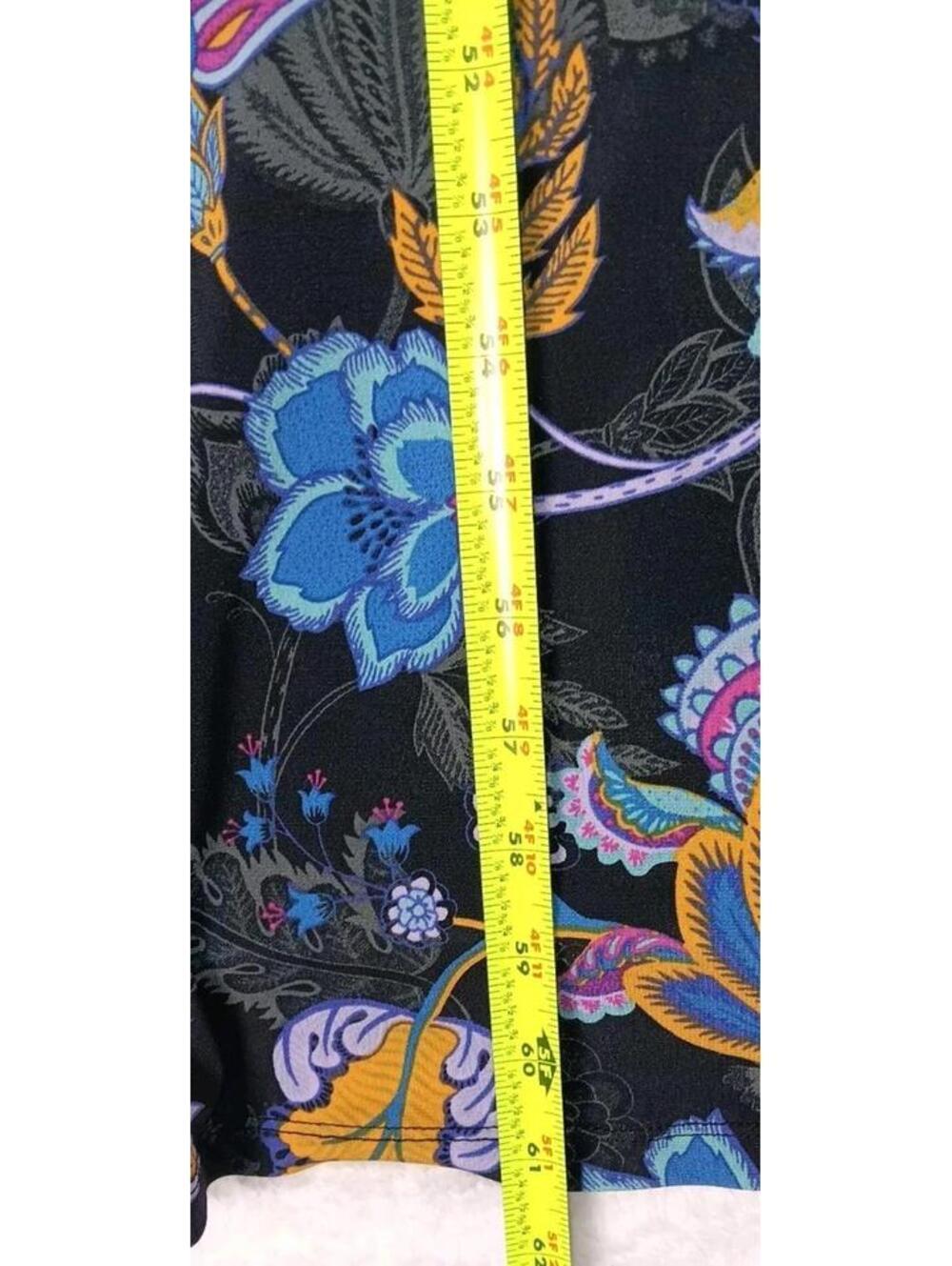 Iman Sleeveless Maxi Dress Womens Size 5XT Black And Bright Floral Vneck... - Picture 10 of 12